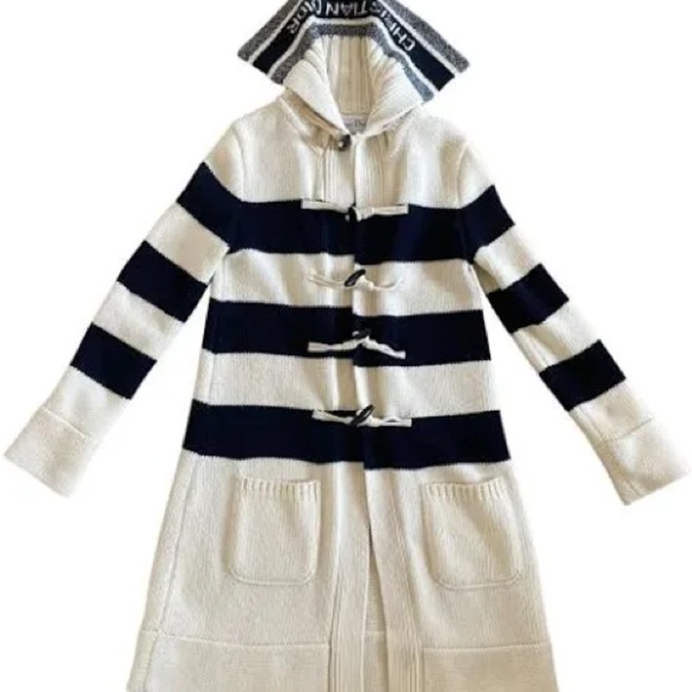 Christian Dior Cashmere/Wool striped Cardigan / Coat GIFTABLE condition!